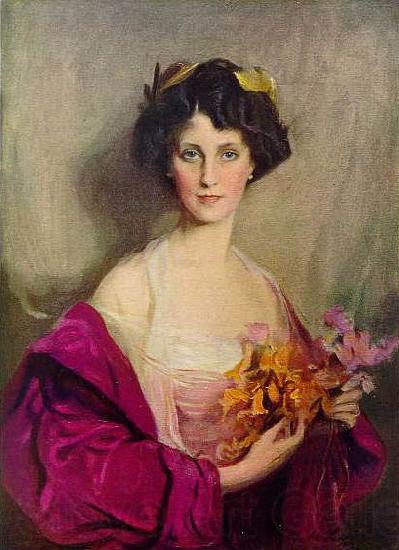 Philip Alexius de Laszlo Portrait of Winifred Anna Cavendish-Bentinck Norge oil painting art